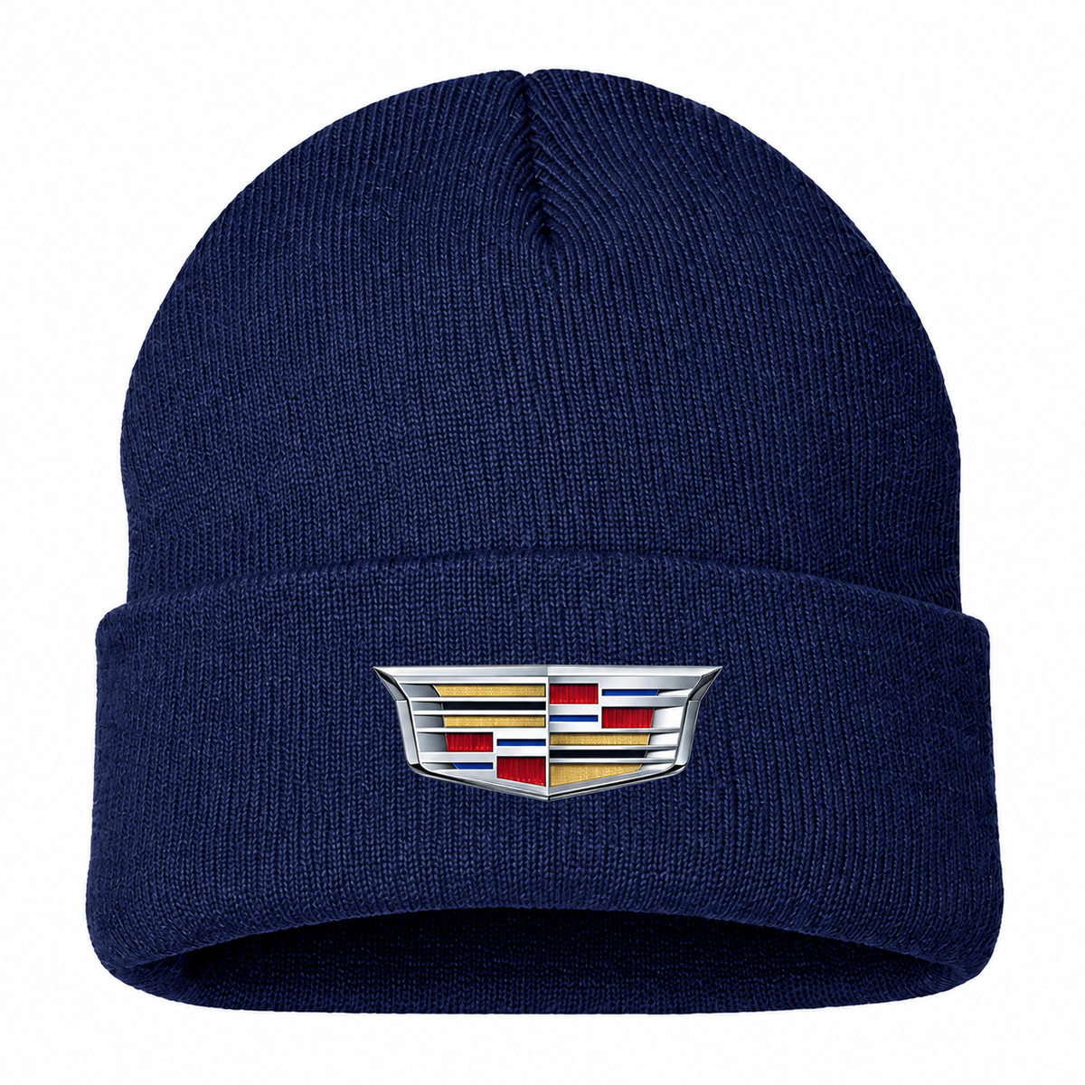 Men's Cadillac Beanie Hat — Navy — clean front main