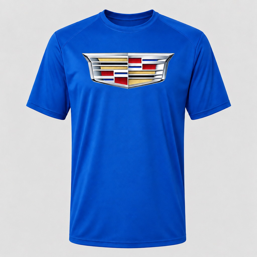 Cadillac polyester T-shirt — Blue — original logo