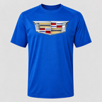 Cadillac polyester T-shirt — Blue — original logo