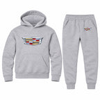 Cadillac youth hoodie jogger set, Sports Grey, Youth Large ages 10–12