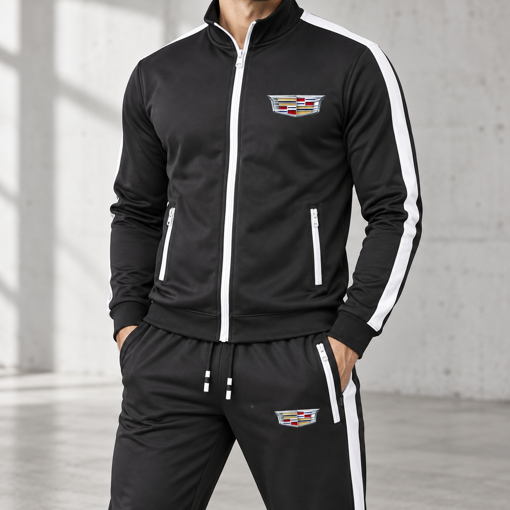 Men's Cadillac Car Dri-Fit TrackSuit | Color: Black | Image 2