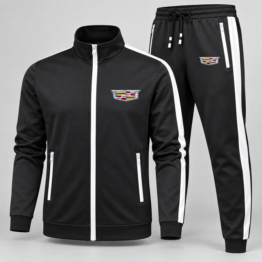 Men's Cadillac Car Dri-Fit TrackSuit | Color: Black | Image 4