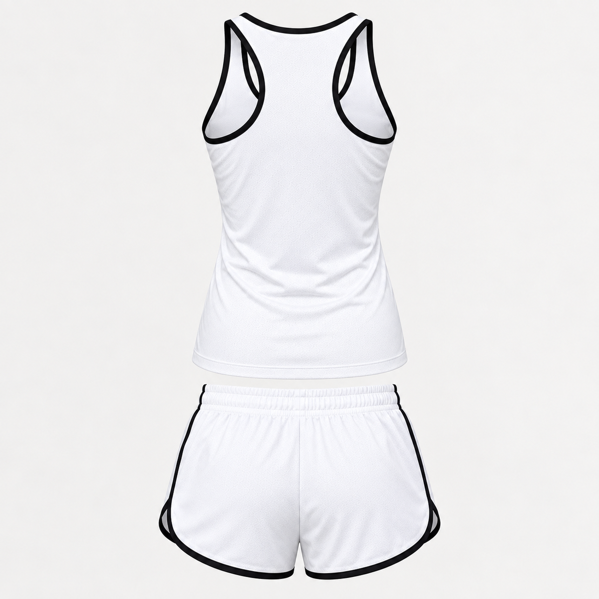 Cadillac women's tanktop and shorts set Back | Color: White |