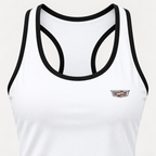 Cadillac women's tanktop and shorts set Tank detail | Color: White |