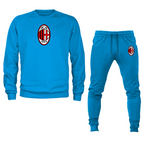 Men’s AC Milan Soccer Logo Crewneck Sweatshirt Joggers Suit
