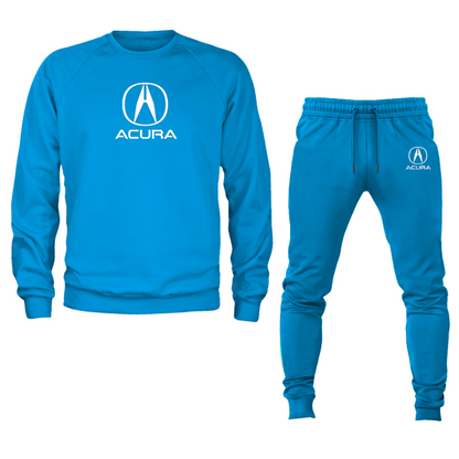 Men’s Acura Car Crewneck Sweatshirt Joggers Suit