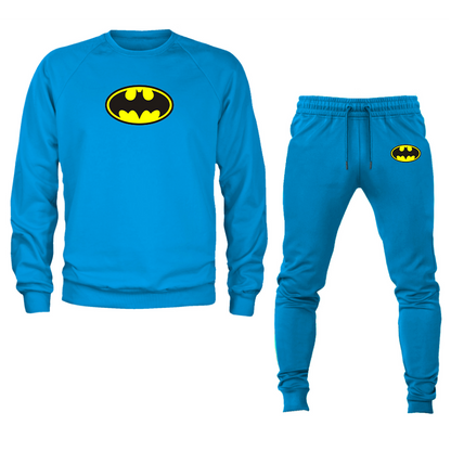 Men's DC Comics Batman Superhero Crewneck Sweatshirt Joggers Suit