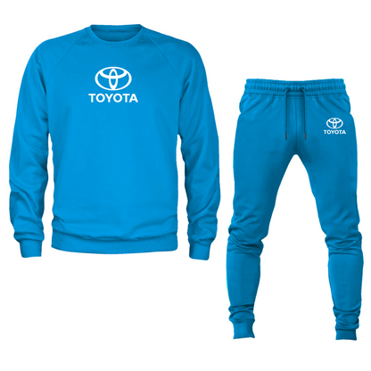 Men’s Toyota Motorsport Car Crewneck Sweatshirt Joggers Suit