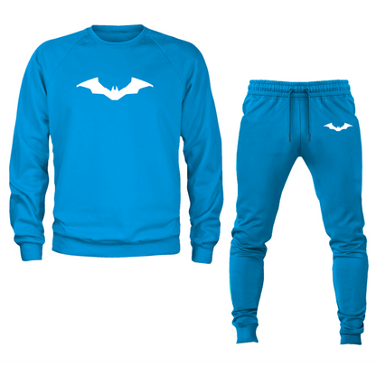Men's New Batman DC Universe Superhero Crewneck Sweatshirt Joggers Suit