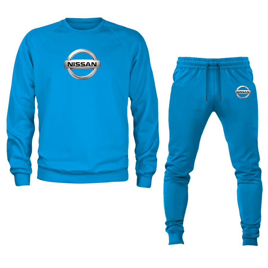 Men’s Nissan Motorsport Car Crewneck Sweatshirt Joggers Suit