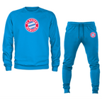 Men's F.C. Bayern Munchen Soccer Logo Crewneck Sweatshirt Joggers Suit