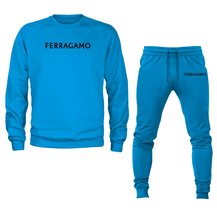 Men's Ferragamo Crewneck Sweatshirt Joggers Suit