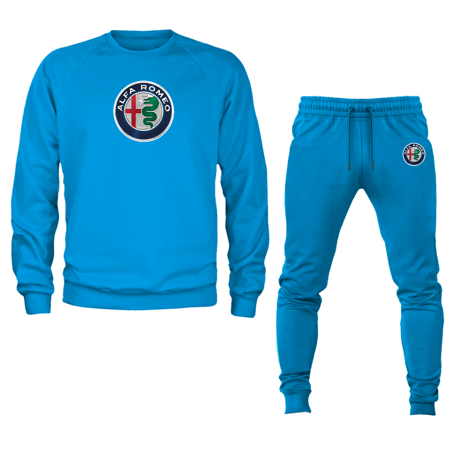 Men's Alfa Romeo Car Crewneck Sweatshirt Joggers Suit