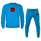 Men's Deadpool Marvel Superhero Crewneck Sweatshirt Joggers Suit
