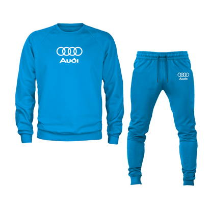 Men's Audi Motorsports Car Crewneck Sweatshirt Joggers Suit