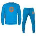 Men's Netherlands National Soccer Team Crewneck Sweatshirt Joggers Suit