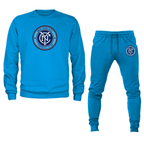 Men's New York City FC Crewneck Sweatshirt Joggers Suit