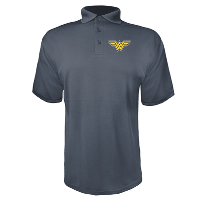 Men's Wonder Woman Superhero  Polyester Polo
