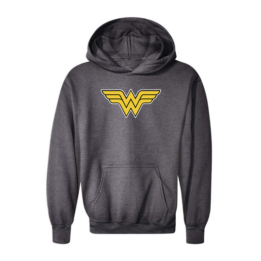 Youth Kids Wonder Woman Superhero Pullover Hoodie