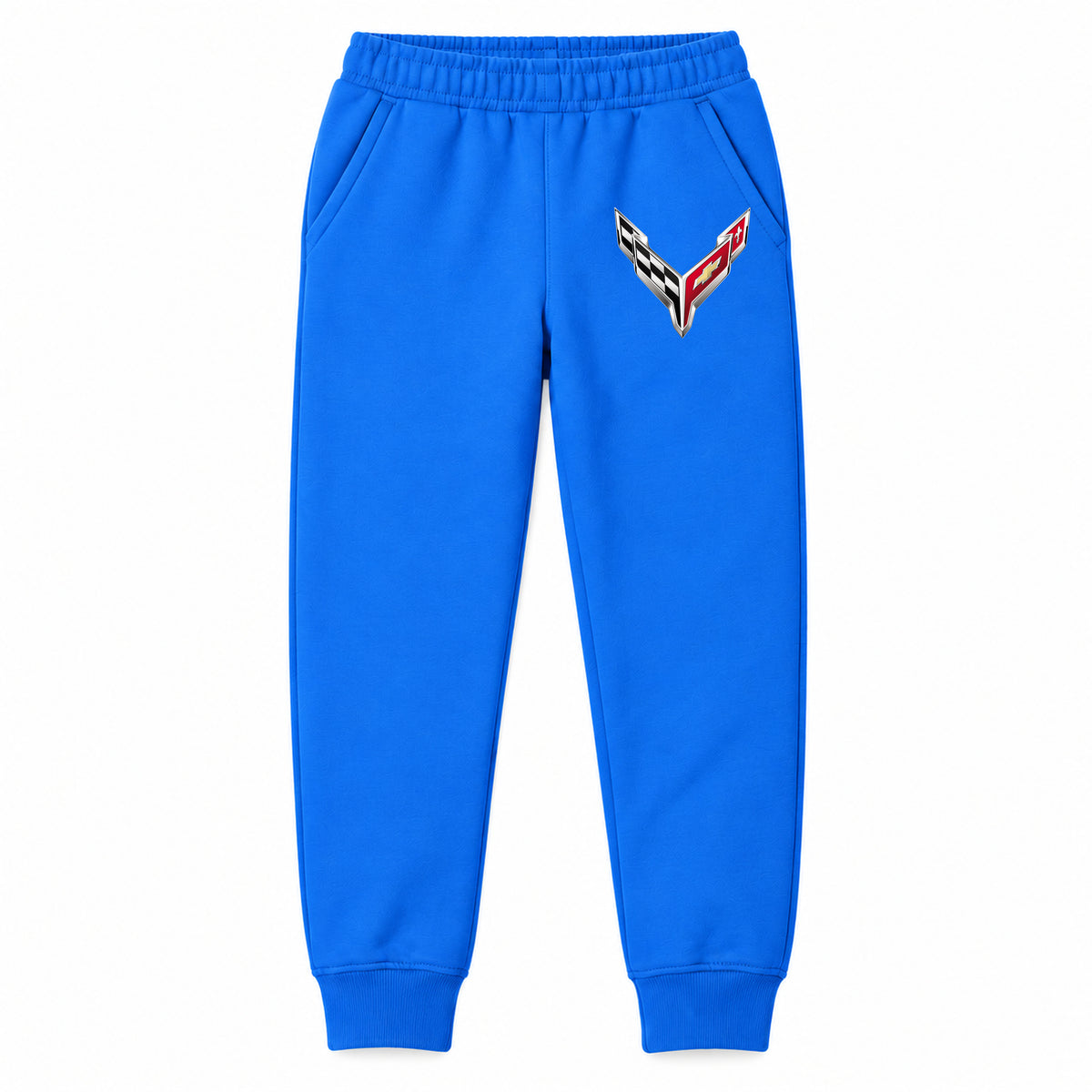 Chevrolet Corvette youth jogger sweatpants in Blue, Youth Large ages 10–12