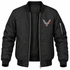 Chevrolet Corvette Black bomber front left chest heat transfer