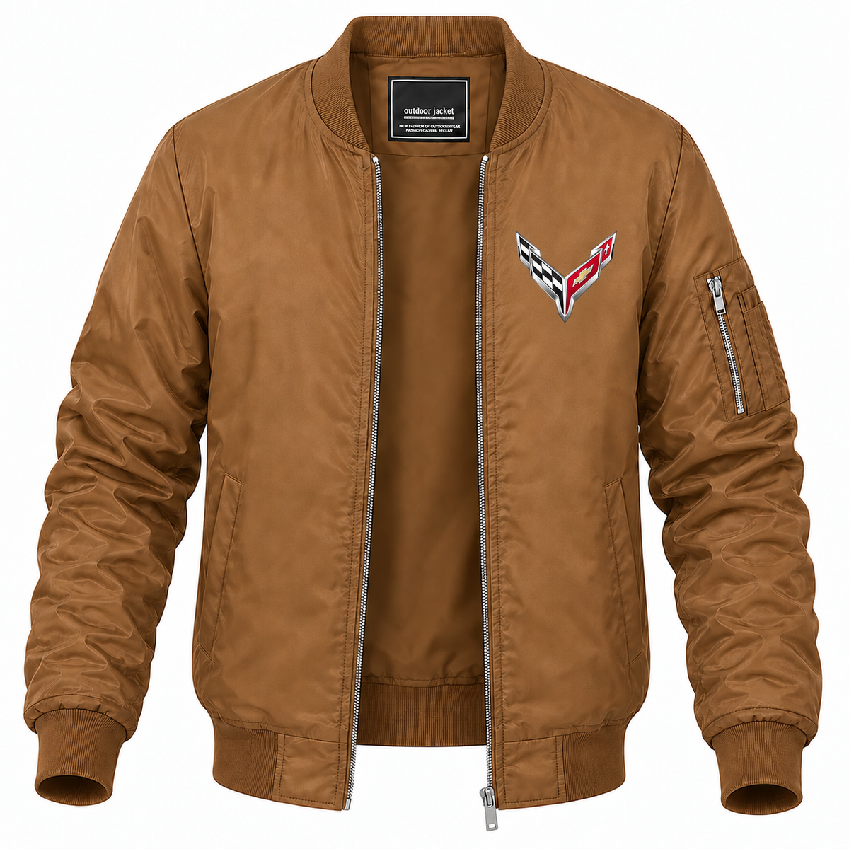 Chevrolet Corvette Brown bomber front left chest heat transfer