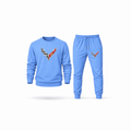 Men's Chevrolet Corvette Sweatshirt Joggers Set | Color: Carolina Blue | Main
