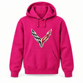 Chevrolet Corvette - Youth Large Hoodie (Ages 10–12) | Color: Hot Pink