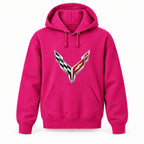 Chevrolet Corvette - Youth Large Hoodie (Ages 10–12) | Color: Hot Pink