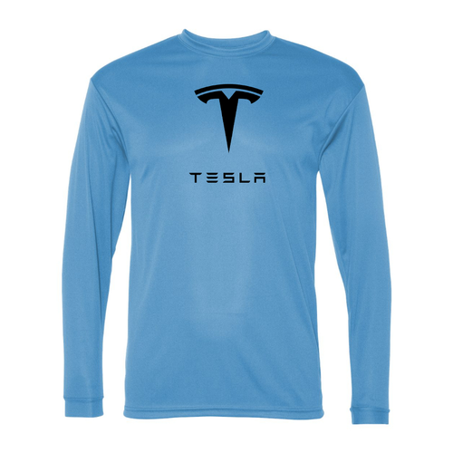 Men's Tesla Car - Polyester Long Sleeve T-Shirt