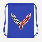 Chevrolet Corvette Car Drawstring Bag - Blue