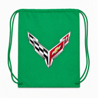 Chevrolet Corvette Car Drawstring Bag - Green