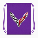 Chevrolet Corvette Car Drawstring Bag - Purple