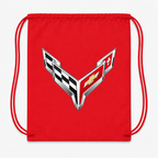 Chevrolet Corvette Car Drawstring Bag - Red