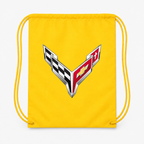 Chevrolet Corvette Car Drawstring Bag - Yellow
