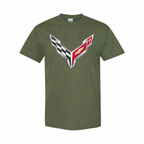 Men’s Chevrolet Corvette Car Cotton T-Shirt - Army Green