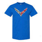 Men’s Chevrolet Corvette Car Cotton T-Shirt - Blue