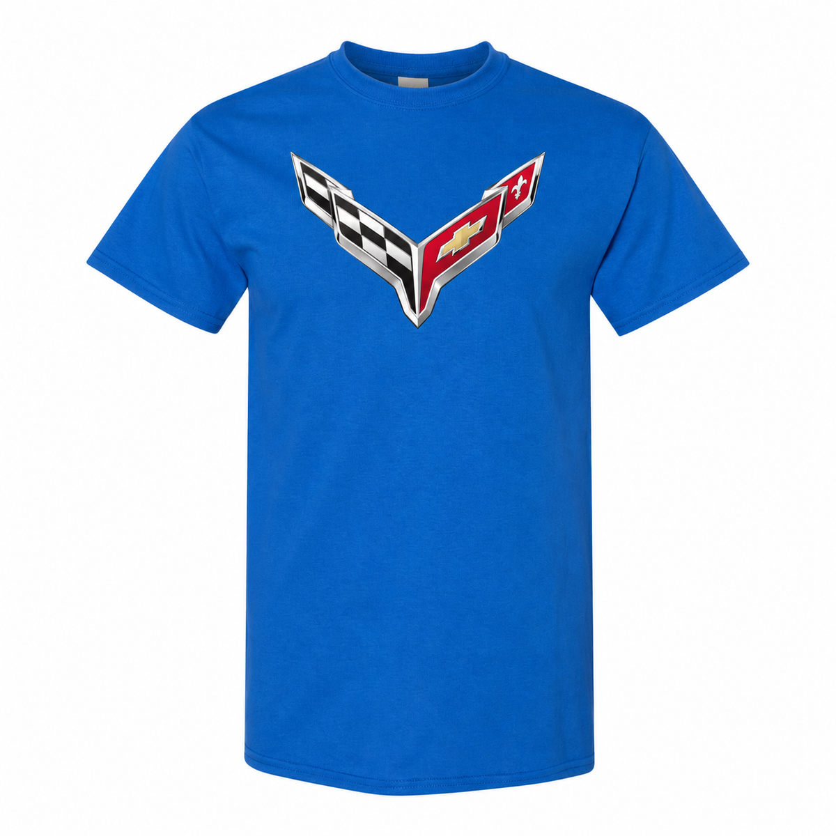 Men’s Chevrolet Corvette Car Cotton T-Shirt - Blue