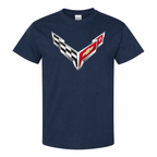 Men’s Chevrolet Corvette Car Cotton T-Shirt - Navy