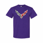 Men’s Chevrolet Corvette Car Cotton T-Shirt - Purple