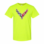 Men’s Chevrolet Corvette Car Cotton T-Shirt - Safety Green