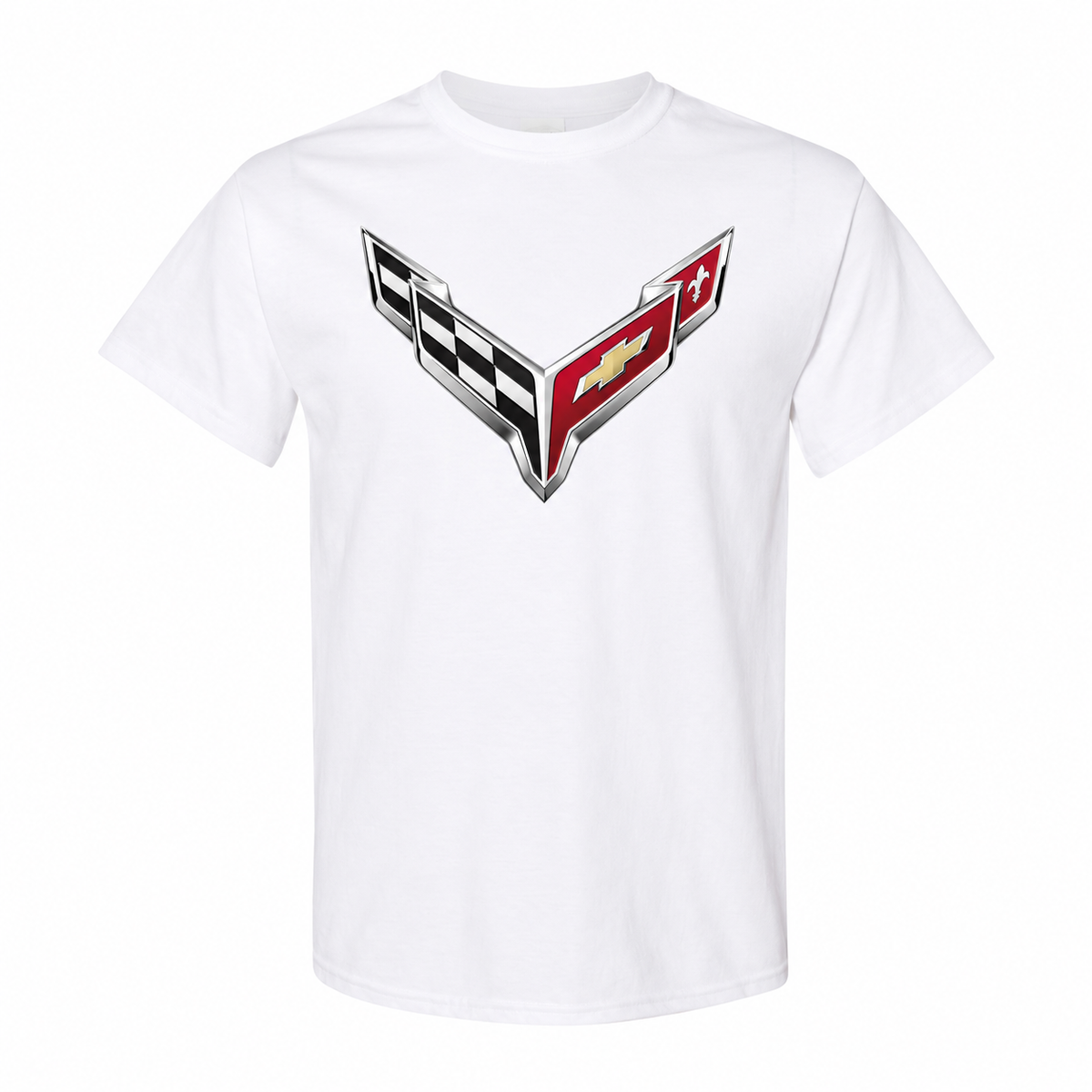Men’s Chevrolet Corvette Car Cotton T-Shirt - White