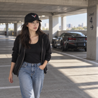 Corvette Dad Baseball Cap | Color: Black | Image 4 | Wide Lifestyle Scene