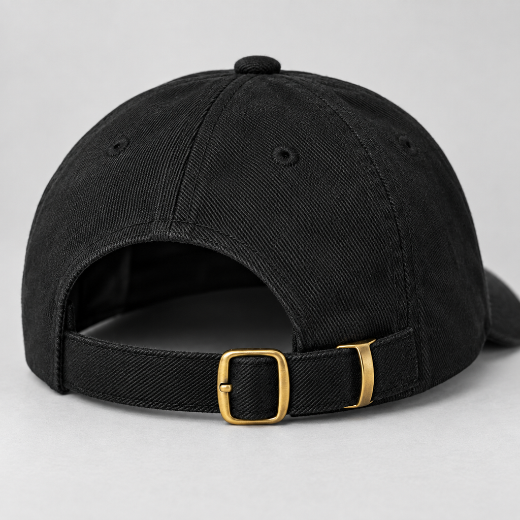 Corvette Dad Baseball Cap | Color: Black | Image 5 | Rear Buckle Detail