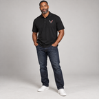 Corvette Dry Blend Polo | Color: Black | Image 1 | Studio Model