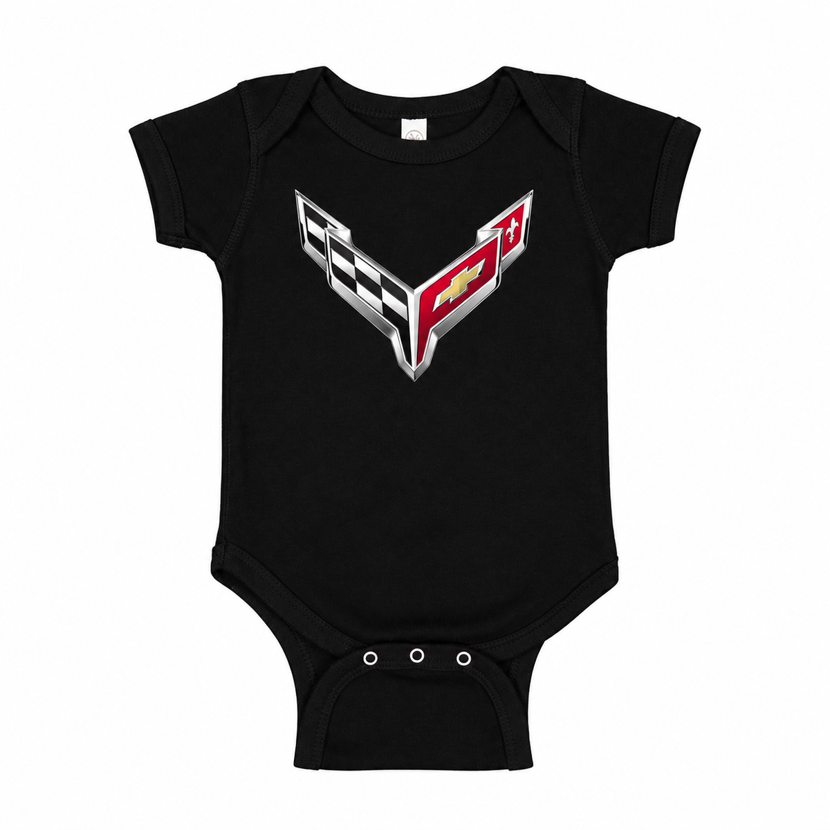 Chevrolet Corvette Car Baby Romper Onesie - Black