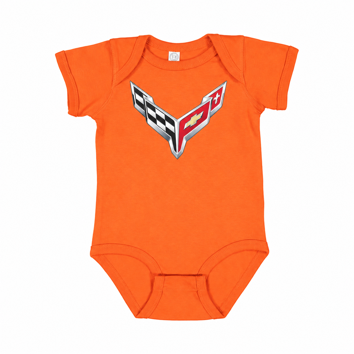 Chevrolet Corvette Car Baby Romper Onesie - Orange