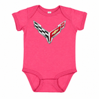 Chevrolet Corvette Car Baby Romper Onesie - Pink