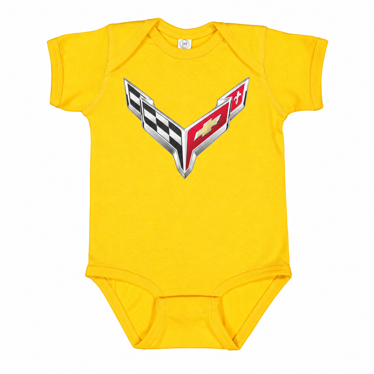 Chevrolet Corvette Car Baby Romper Onesie - Yellow
