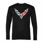 Men’s Chevrolet Corvette Car Polyester Long Sleeve T-Shirt - Black